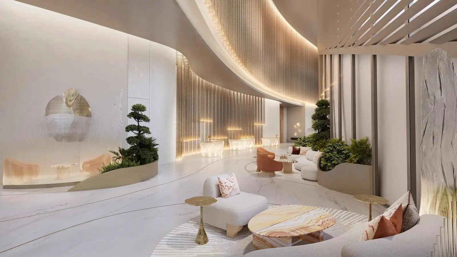 Three Amenity Podiums at Amali Residences Dubai
