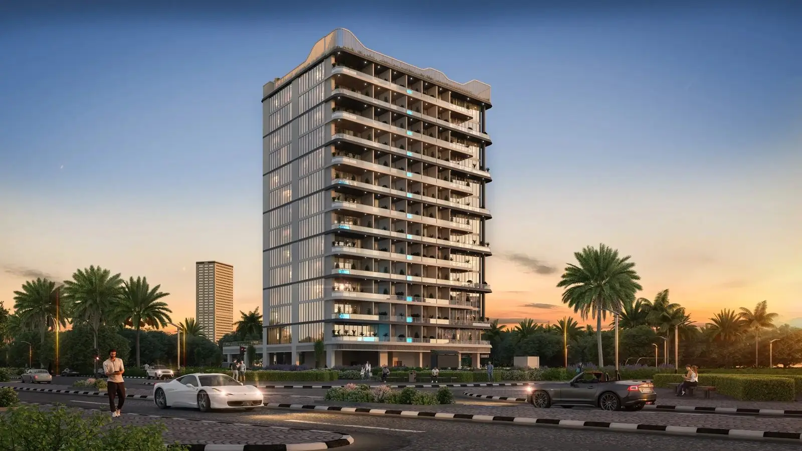 A 13-Floor Residential Tower in Dubailand Residence Complex