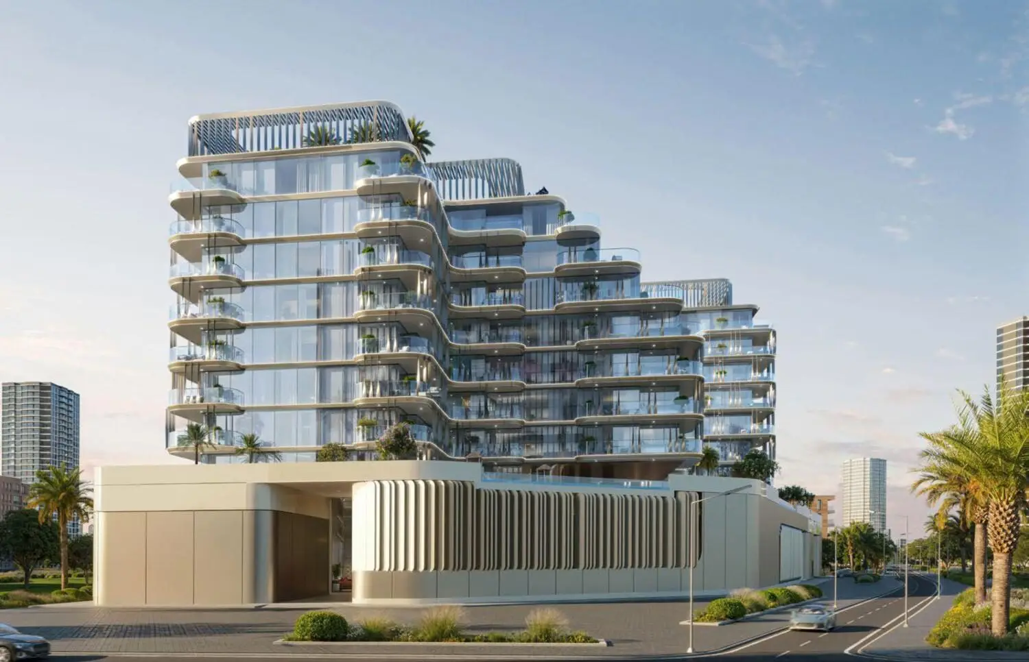 Curved Waterfront Towers on Central Island, Dubai Islands