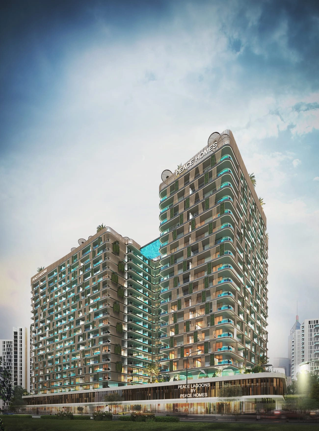 Peace Lagoons 2 — Turquoise Facade | Profound Properties, Dubai