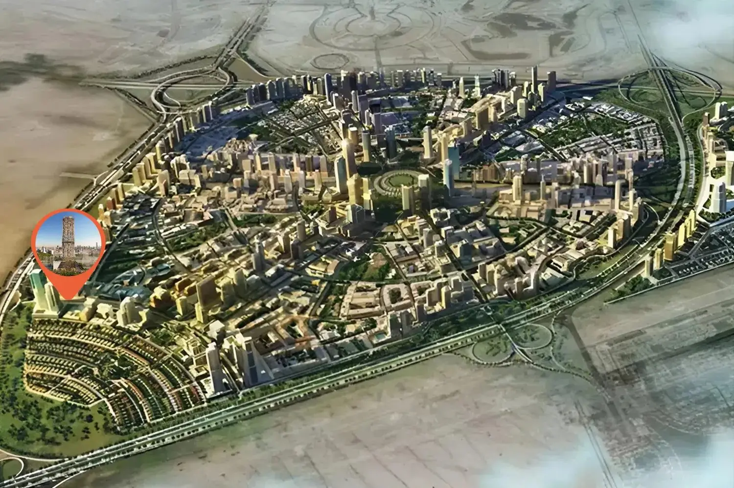 JVC Location, Road Links and Drive Times