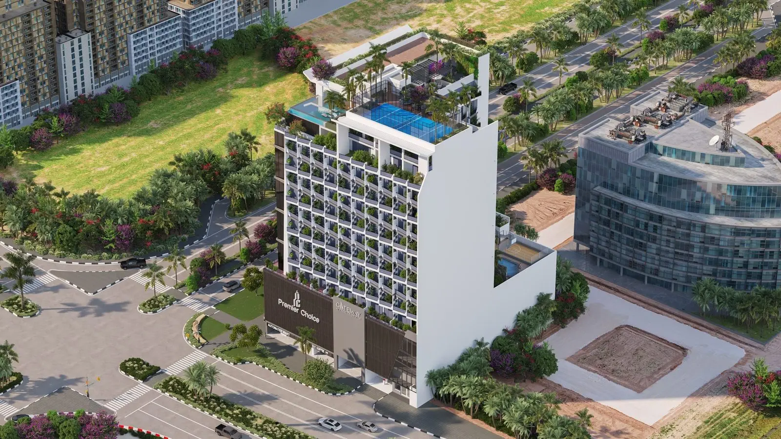 Rooftop Pool, Padel and Cinema at Gateway JVC