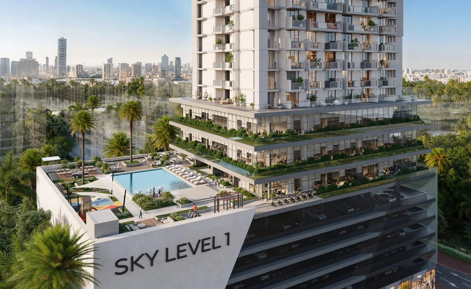 Sky Level 1 — Pool Deck | Profound Properties, Dubai