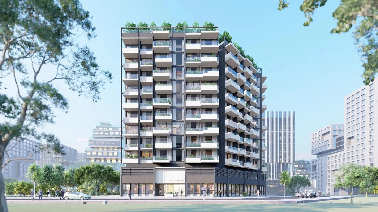 Aura Elite — Tree-Lined Street | Profound Properties, Dubai