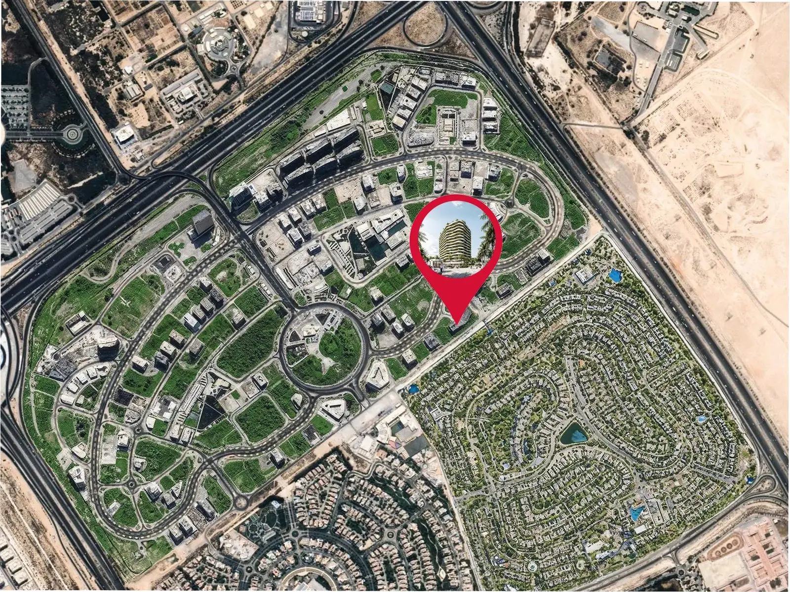 Dubailand Location With Links to Major Highways