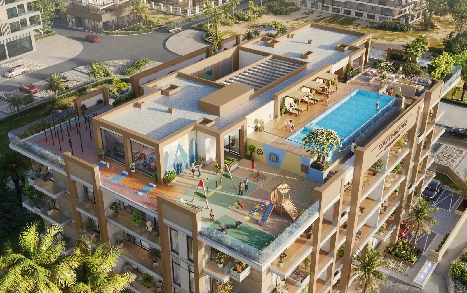 Courtyard One — Rooftop Pool | Profound Properties, Dubai