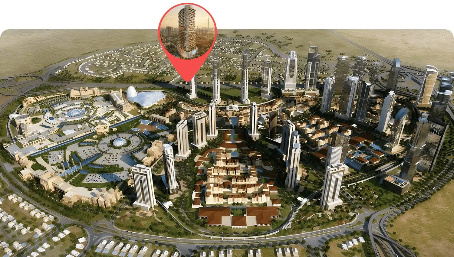 Majan Location on Sheikh Mohammed Bin Zayed Road