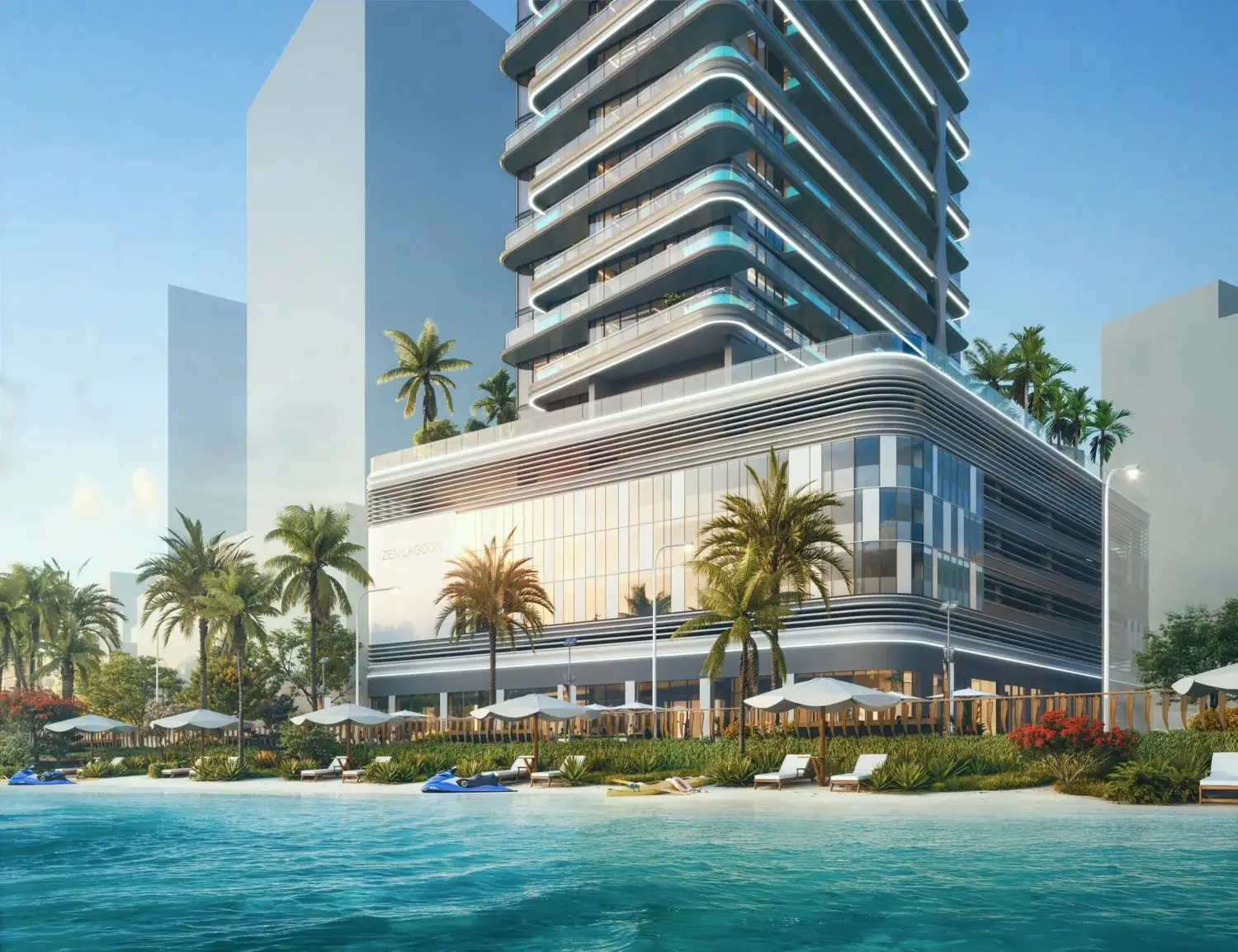 Lagoon-Front Apartments in Bukadra by Sanzen