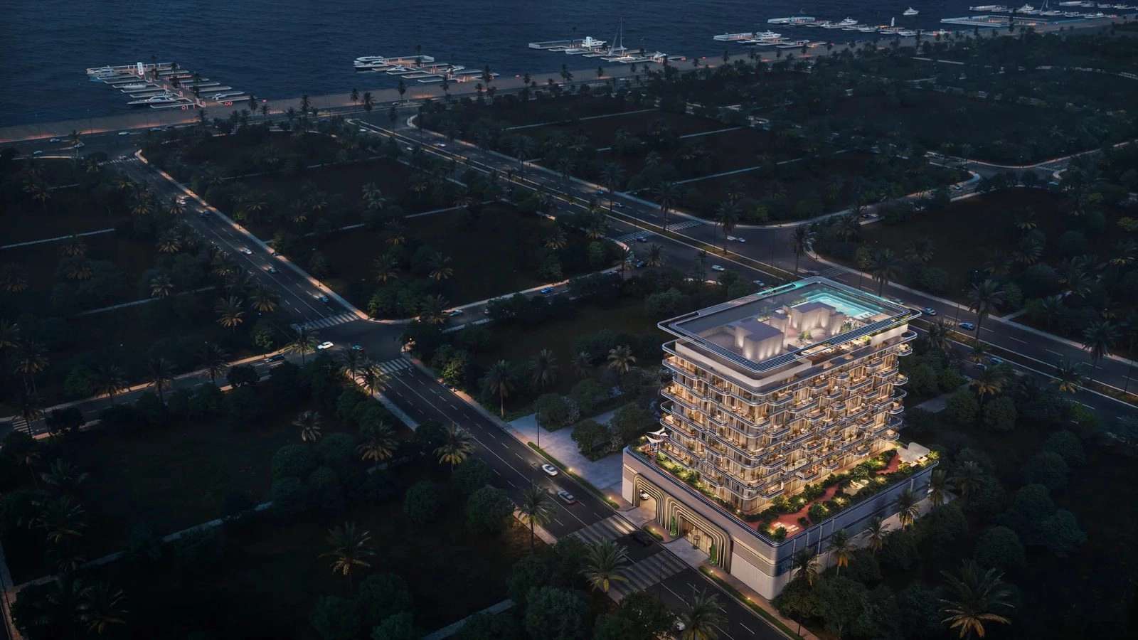 The Tides — Marina at Night | Profound Properties, Dubai