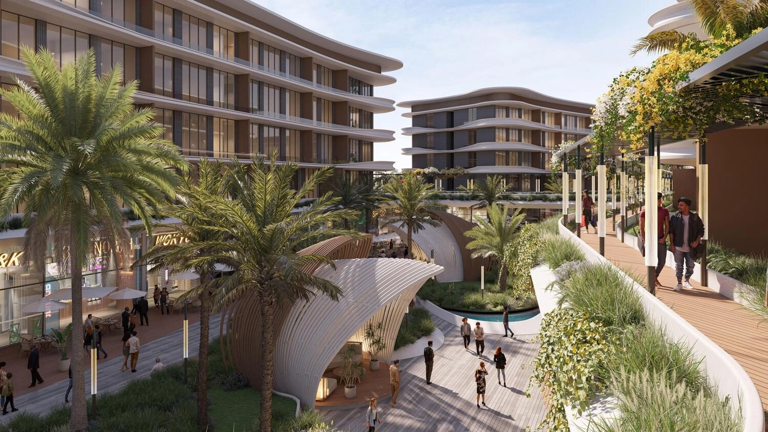 Mayfair Nexus — Landscaped Walkway | Profound Properties, Dubai