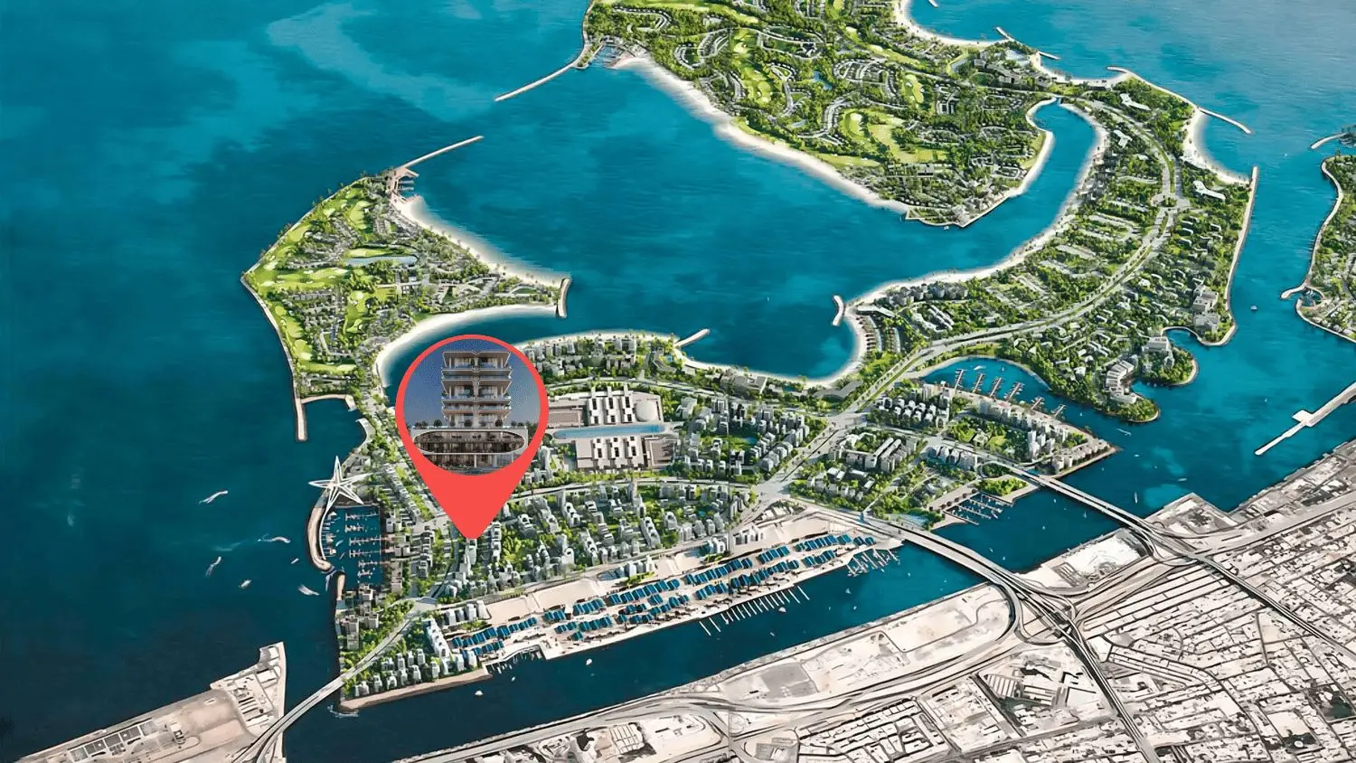 Dubai Islands Location Near the Marina and Deira