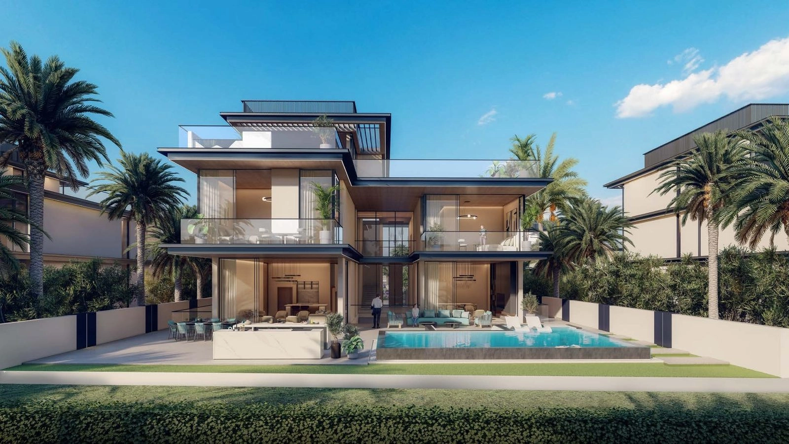 Nineteen Riviera Lagoon — Pool View | Profound Properties, Dubai