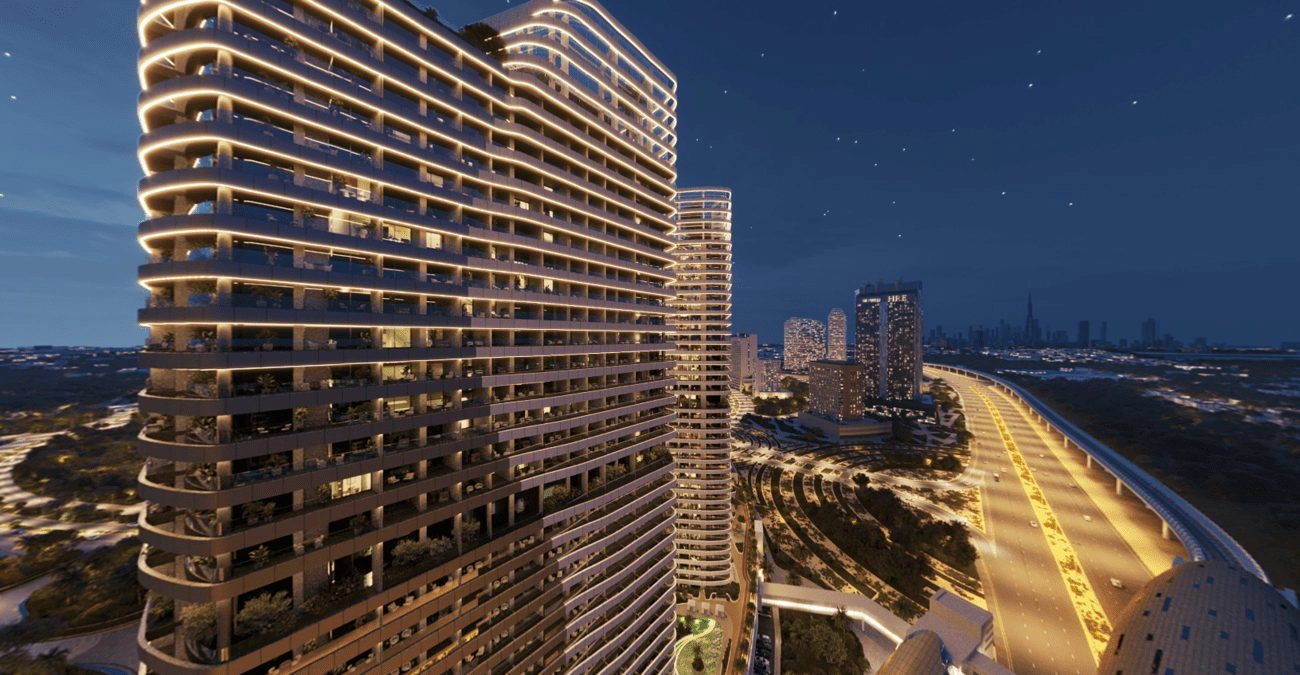 Sky Hills Astra — Night Skyline | Profound Properties, Dubai
