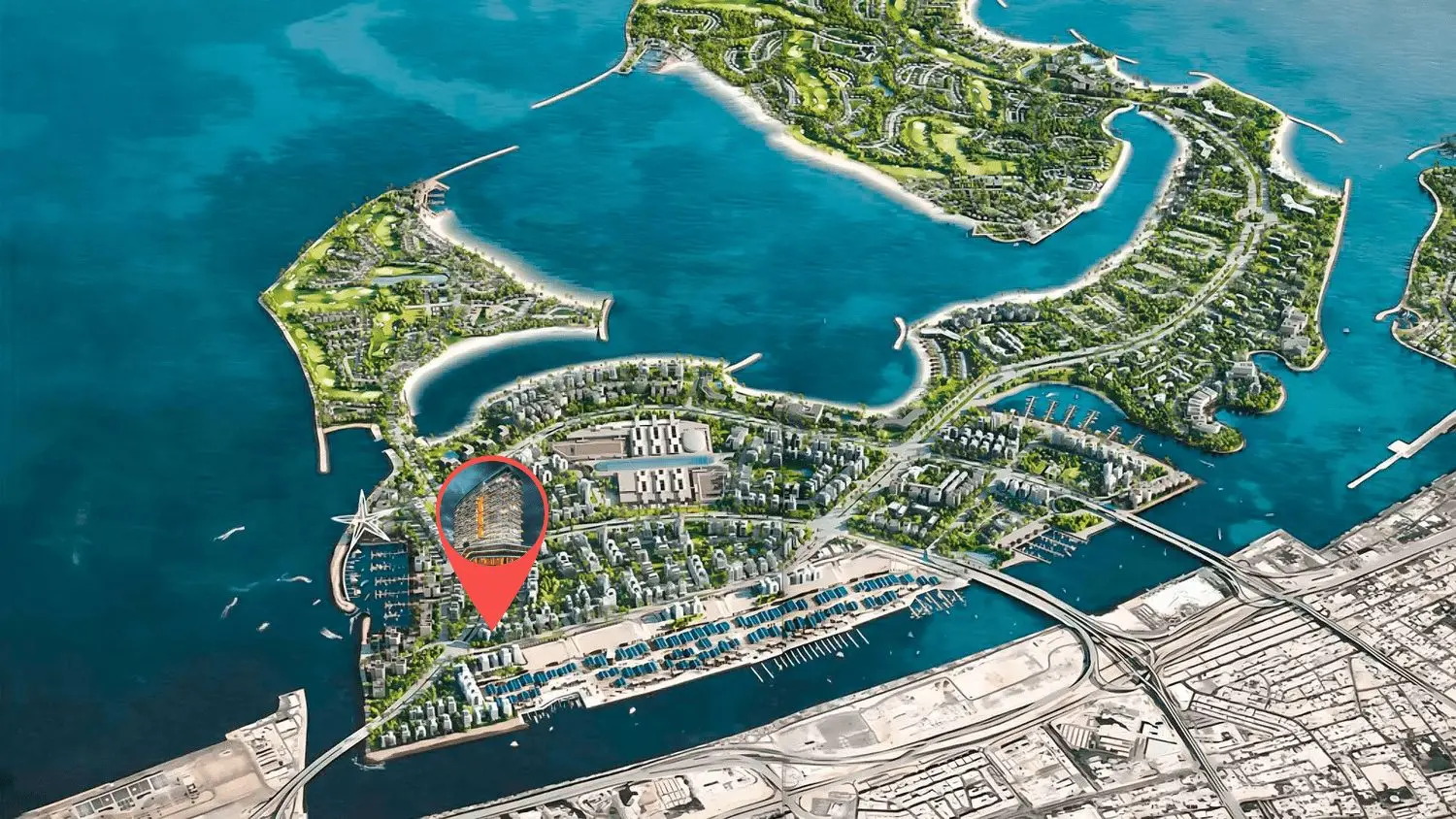 Dubai Islands Location Beside the Marina and Canal Walk