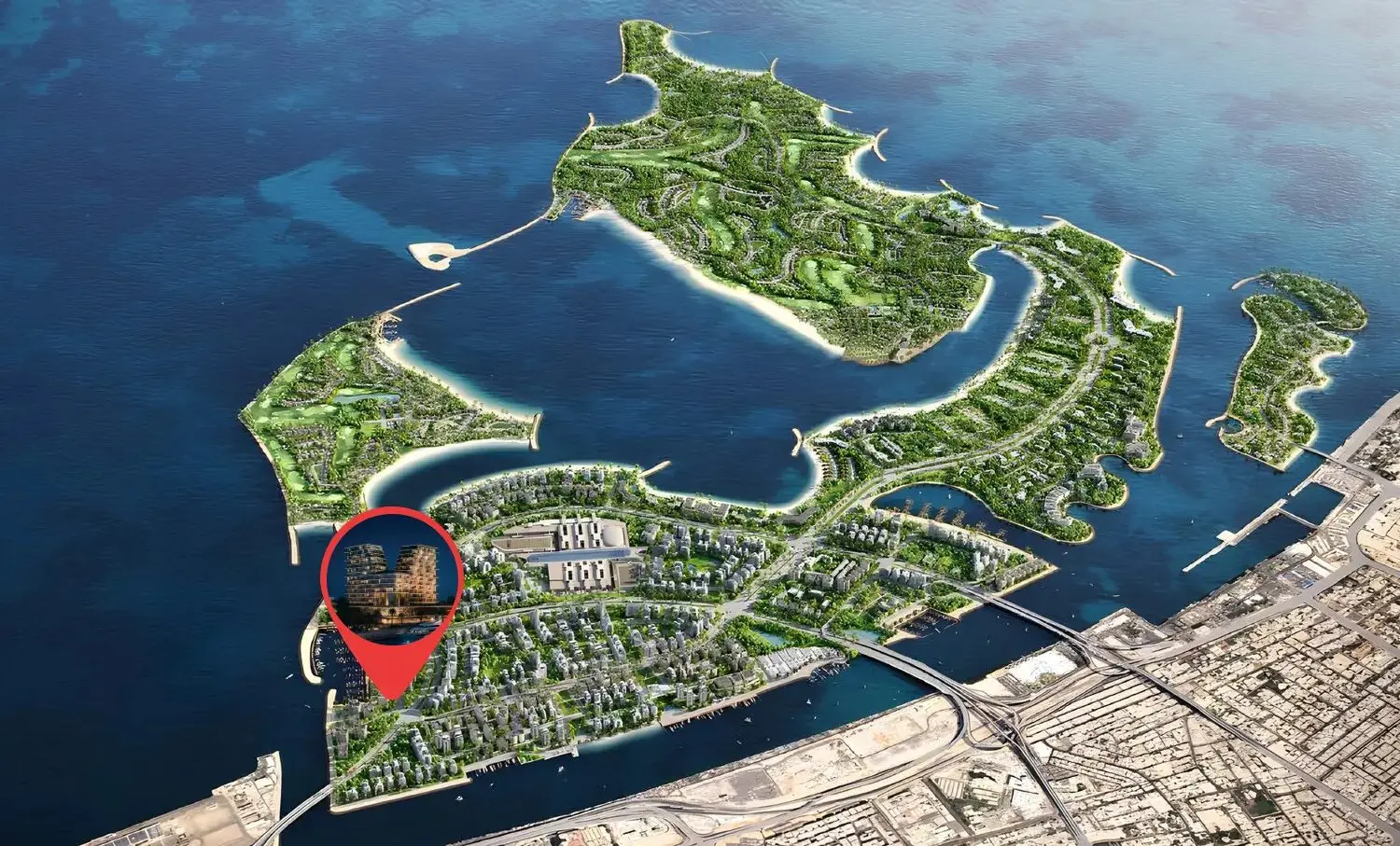 Dubai Islands Location Off the Deira Coast