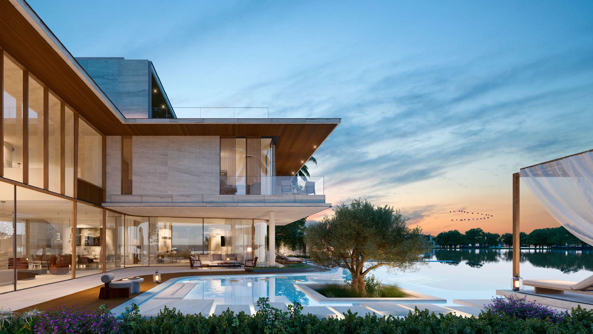 Elysian Mansions — 🌊 Lagoon Perspective | Profound Properties, Dubai