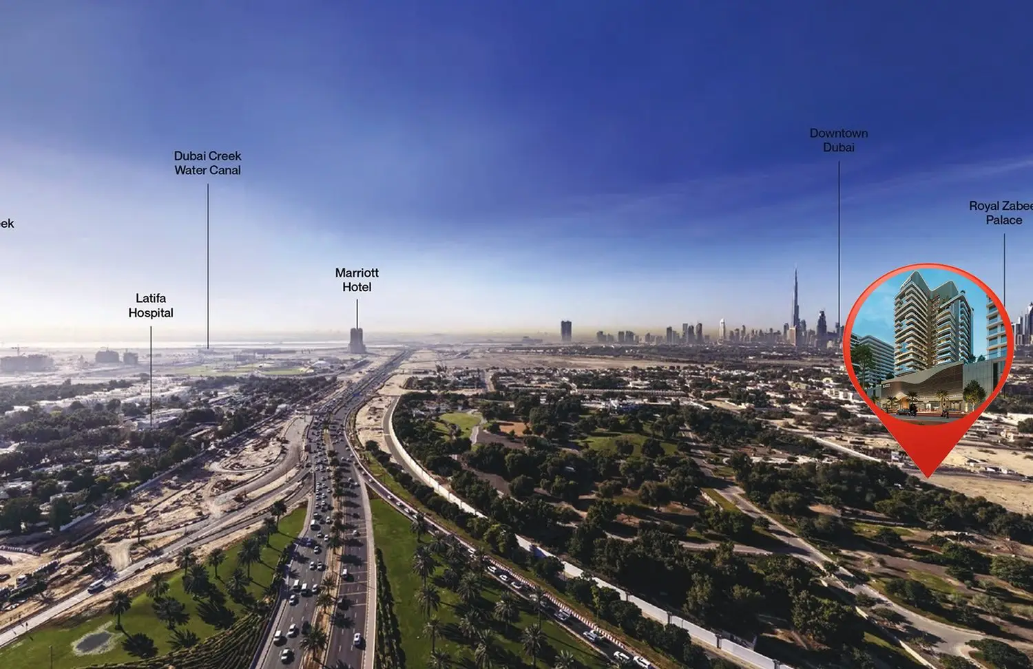 Al Jaddaf Location Near Festival City and Downtown
