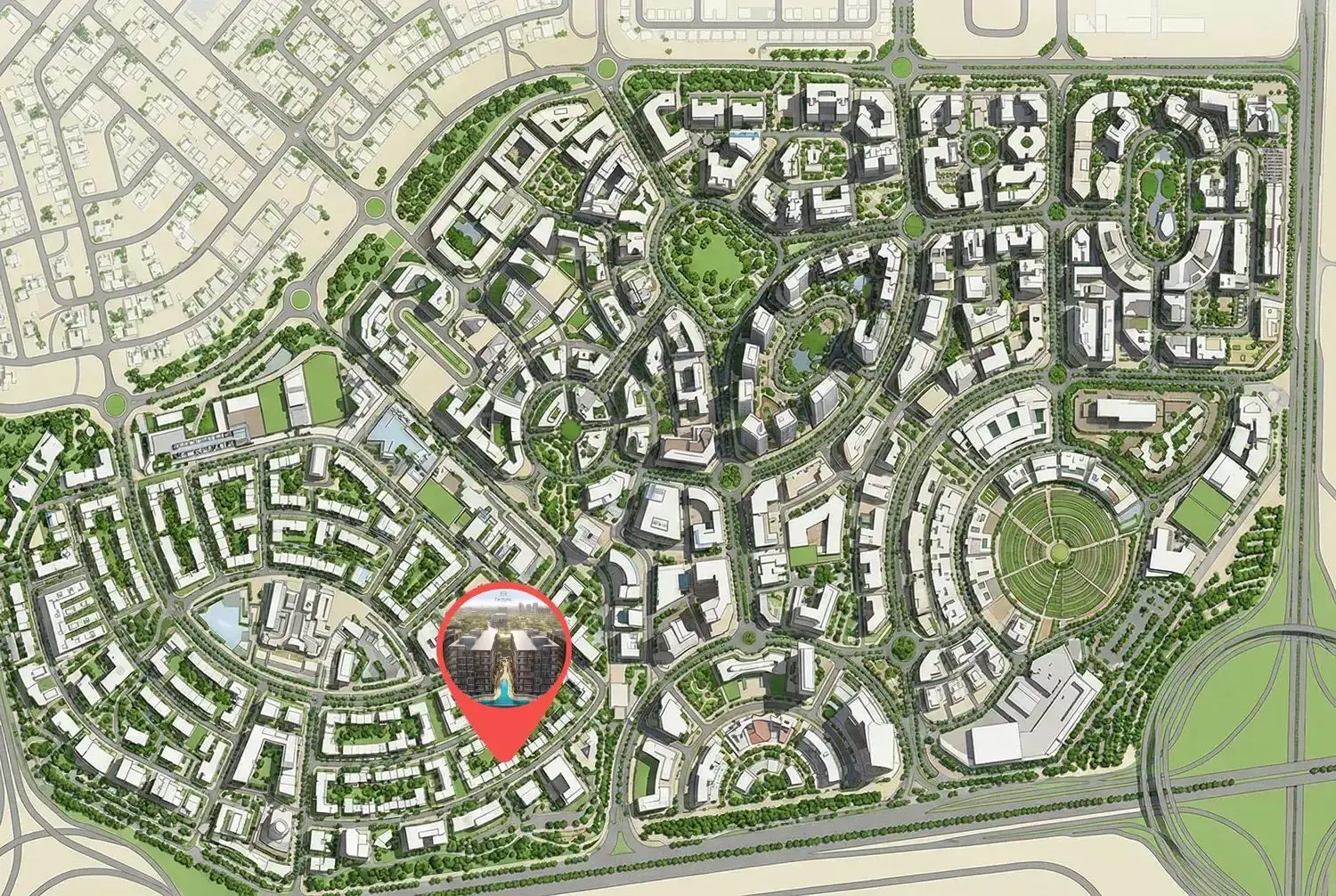 Arjan, Dubailand Location Near Dubai Miracle Garden