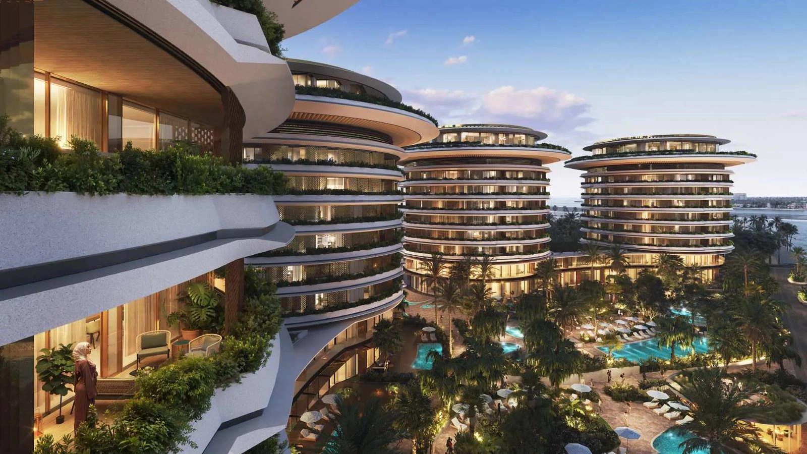 Residences Dubai Beach EDITION — Garden and Pools | Profound Properties, Dubai