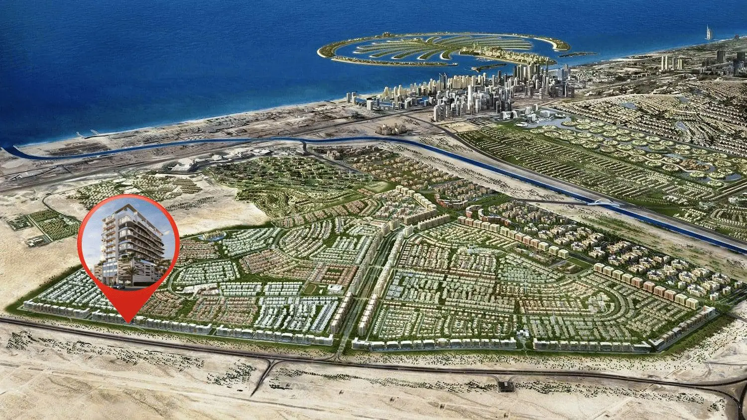 Al Furjan Location With Metro and Highway Access
