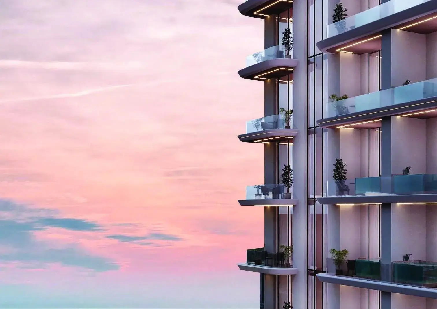 Sand-Toned Apartment Tower in Jumeirah Village Circle
