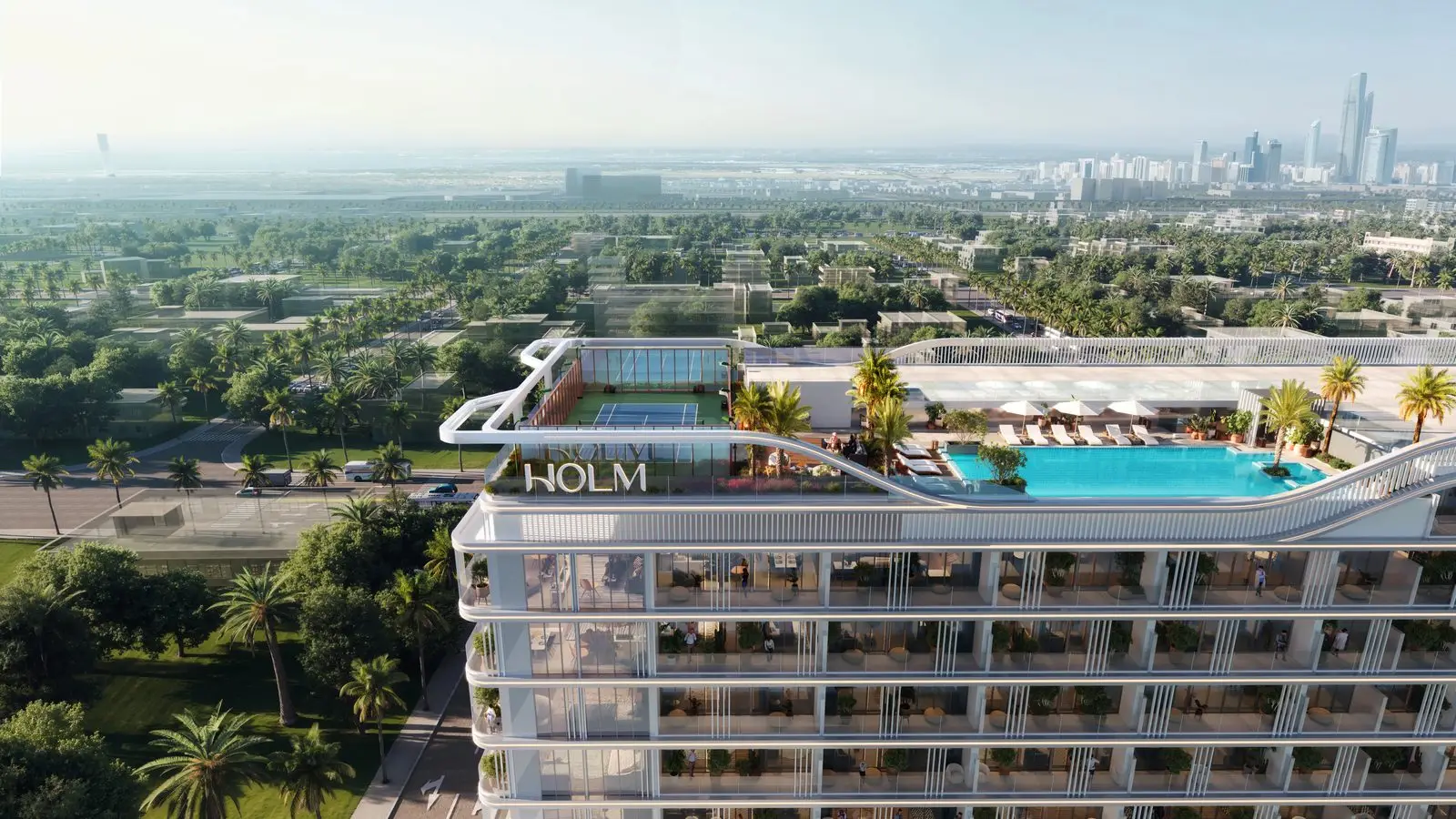 Infinity Pool and Padel Court in Jumeirah Garden City