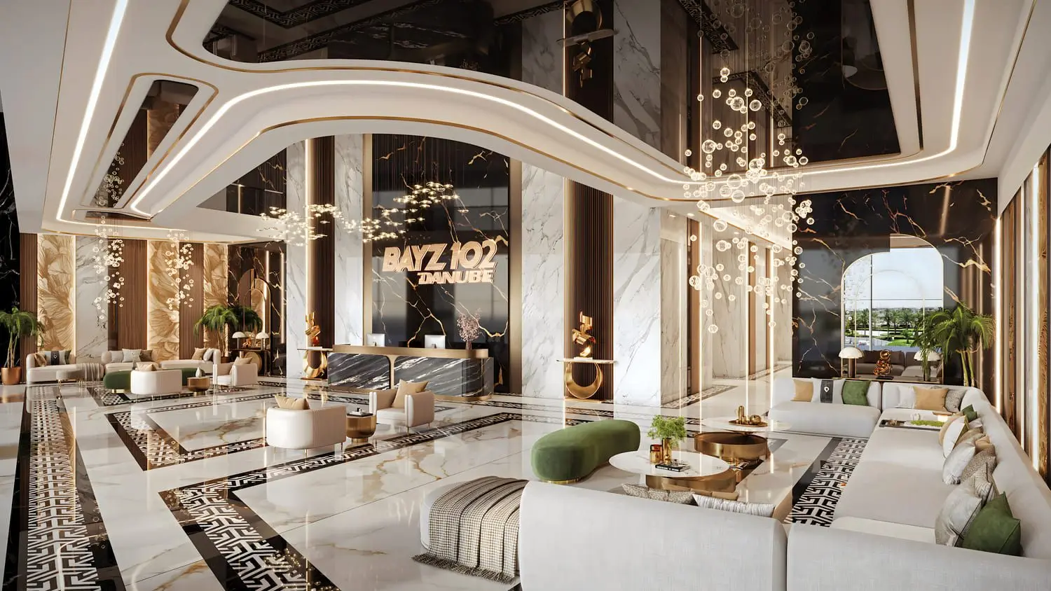 Amenities Across Three Levels at Bayz 102 Tower