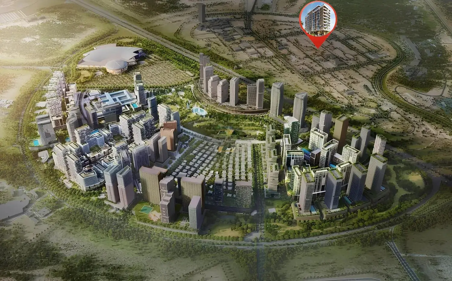 Majan Location on Sheikh Mohammed Bin Zayed Road