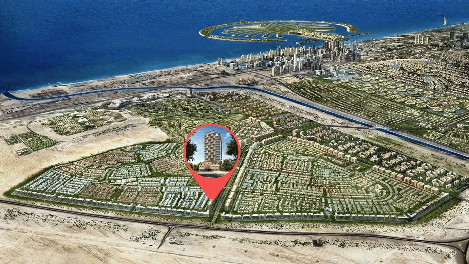 Al Furjan Location With Metro and Highway Access