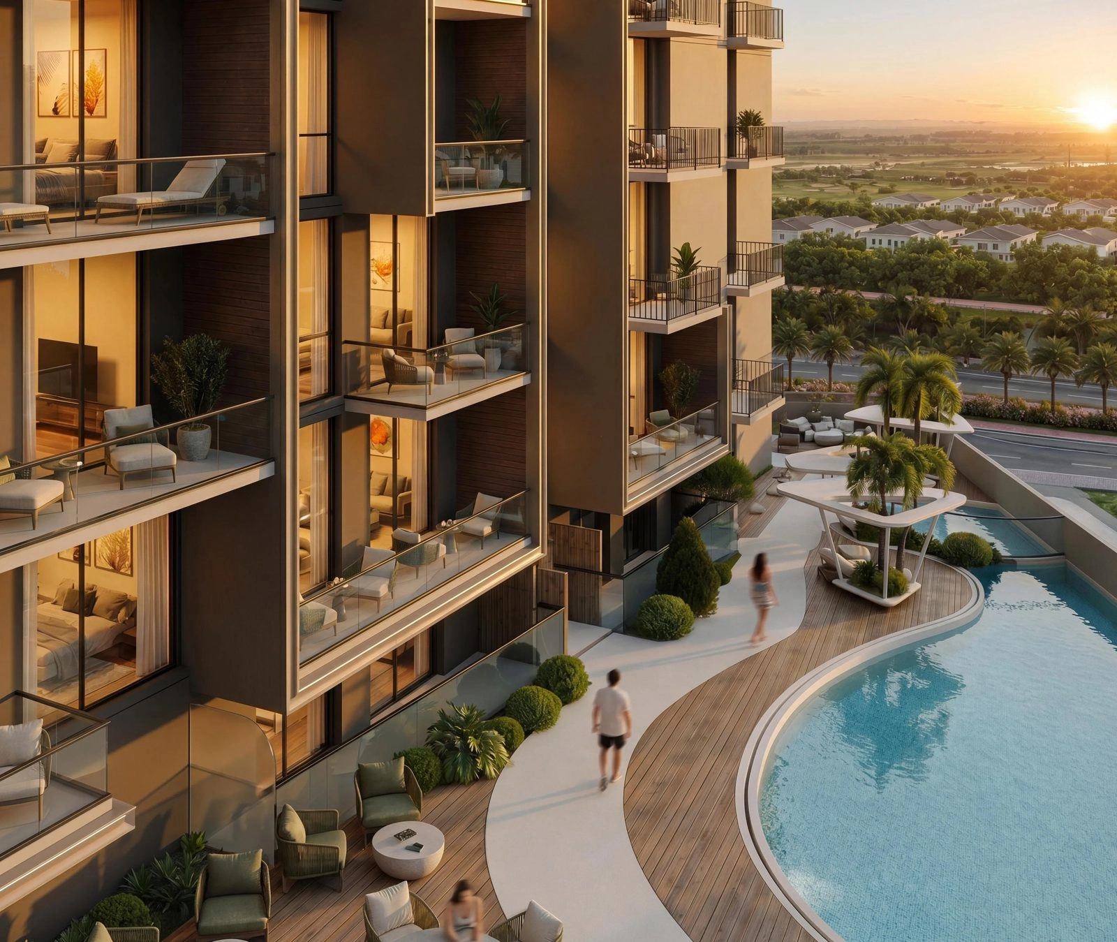Lawncrest — Pool Deck | Profound Properties, Dubai