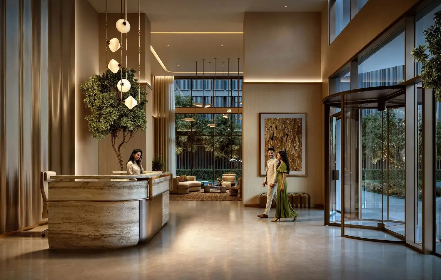 Podium Pool, Padel and Family Amenities at Valia
