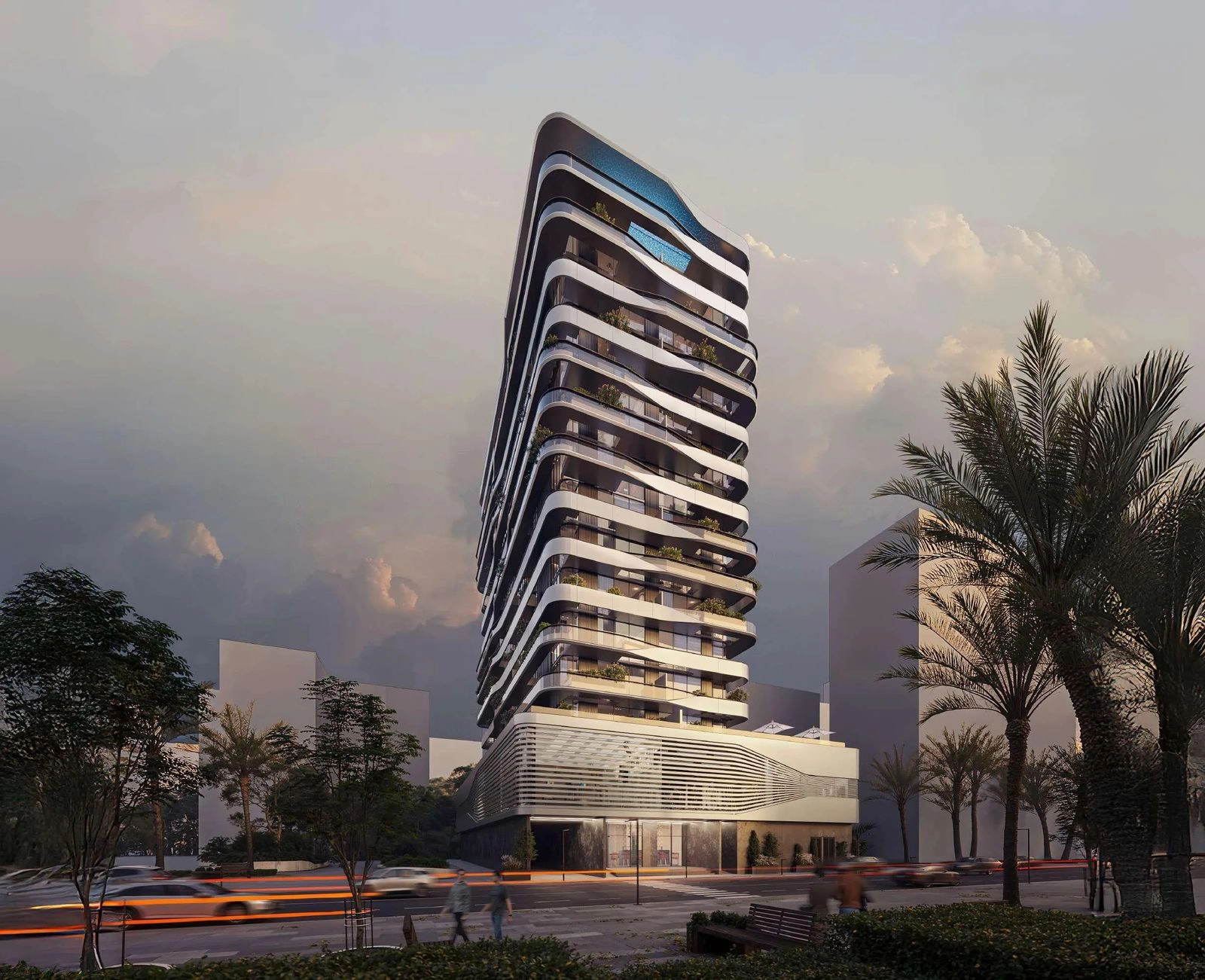 Bayview Boulevard — Palm-Lined Street | Profound Properties, Dubai