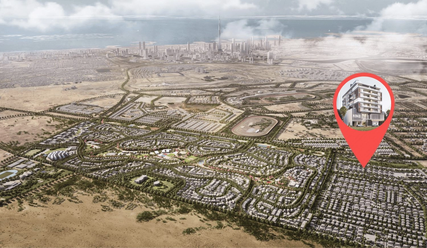 One by Nine — Aerial View | Profound Properties, Dubai