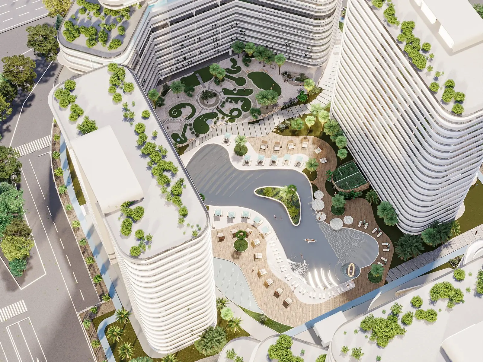 Roof Podium Amenities at The Central Downtown, Arjan
