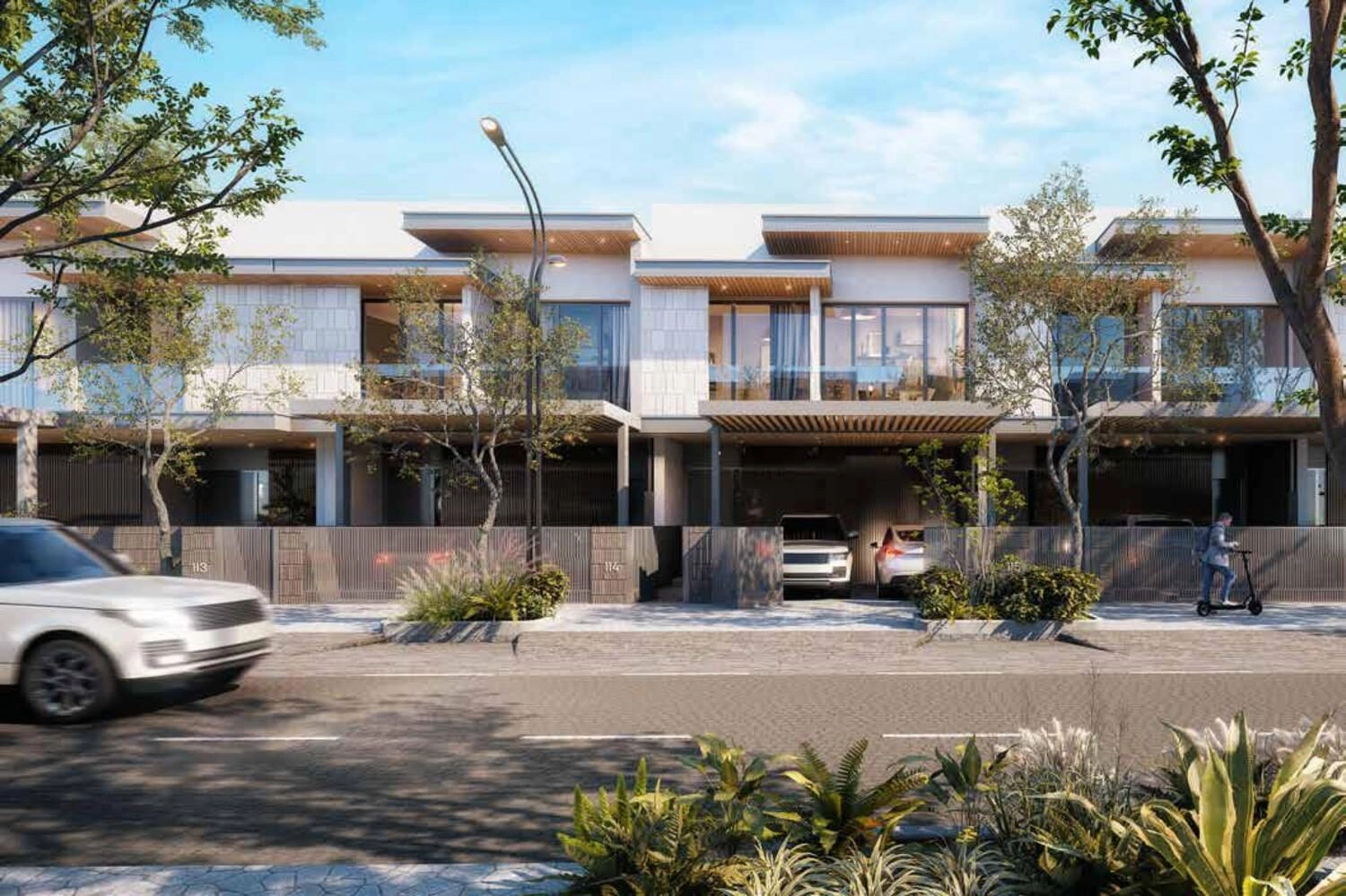 Pinewood Estate Homes — Tree-Lined Street | Profound Properties, Dubai