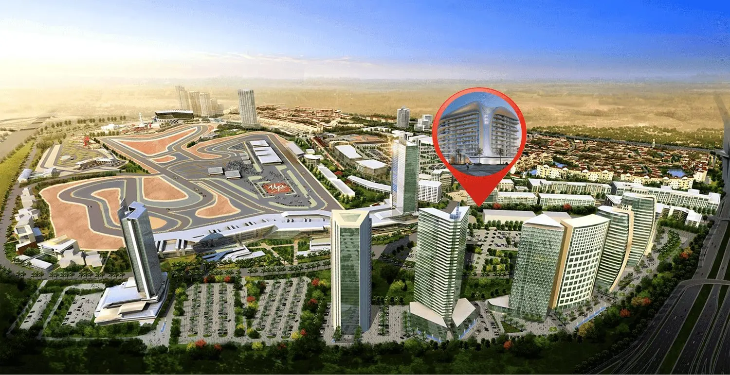 Motor City Location Near Dubai Autodrome