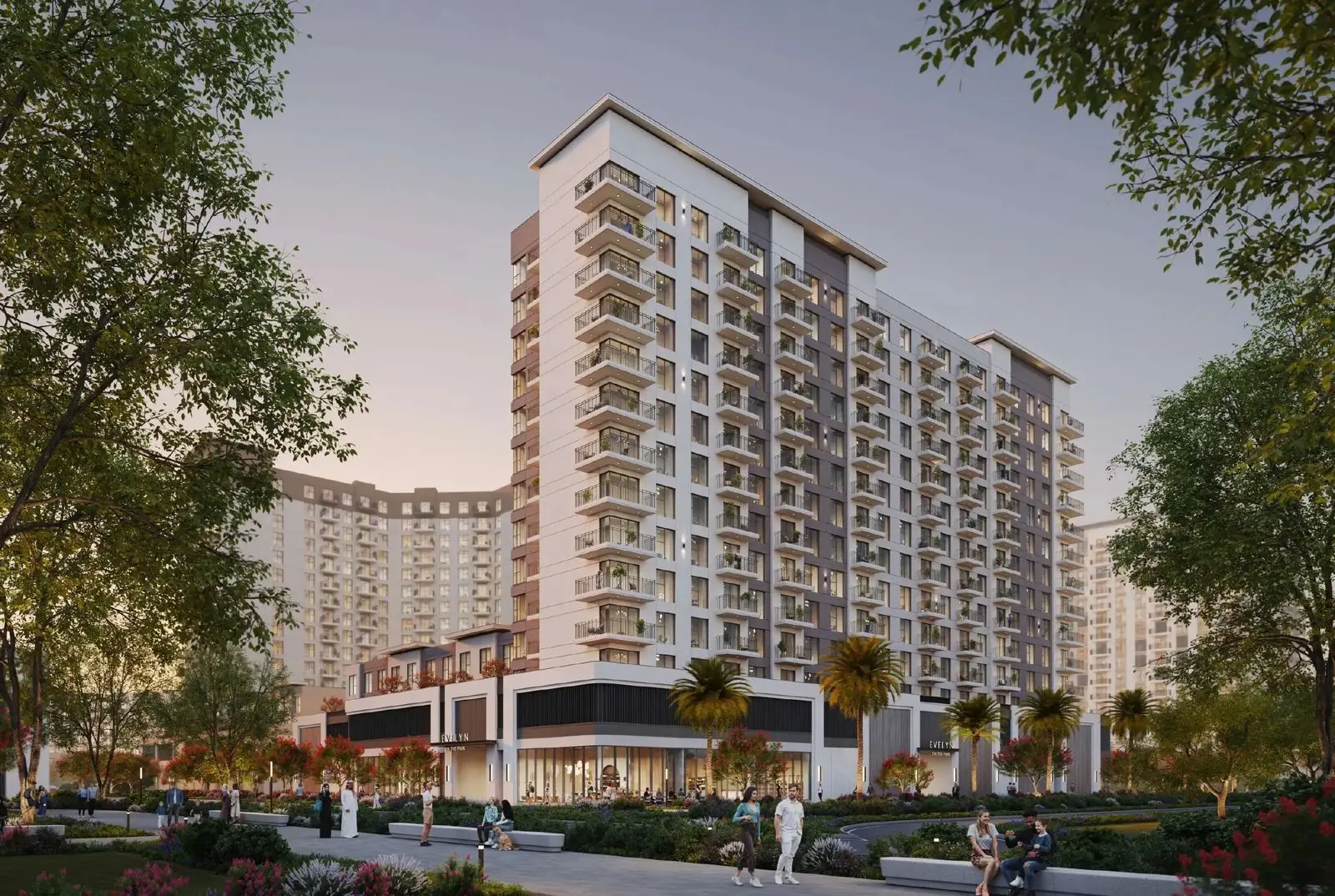Parkside Apartments on a Corner of Town Square