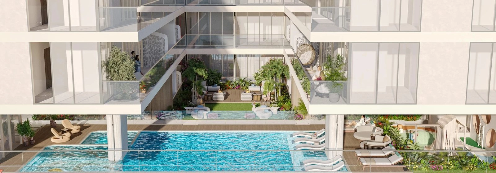 Divine Elements — Pool Deck View | Profound Properties, Dubai