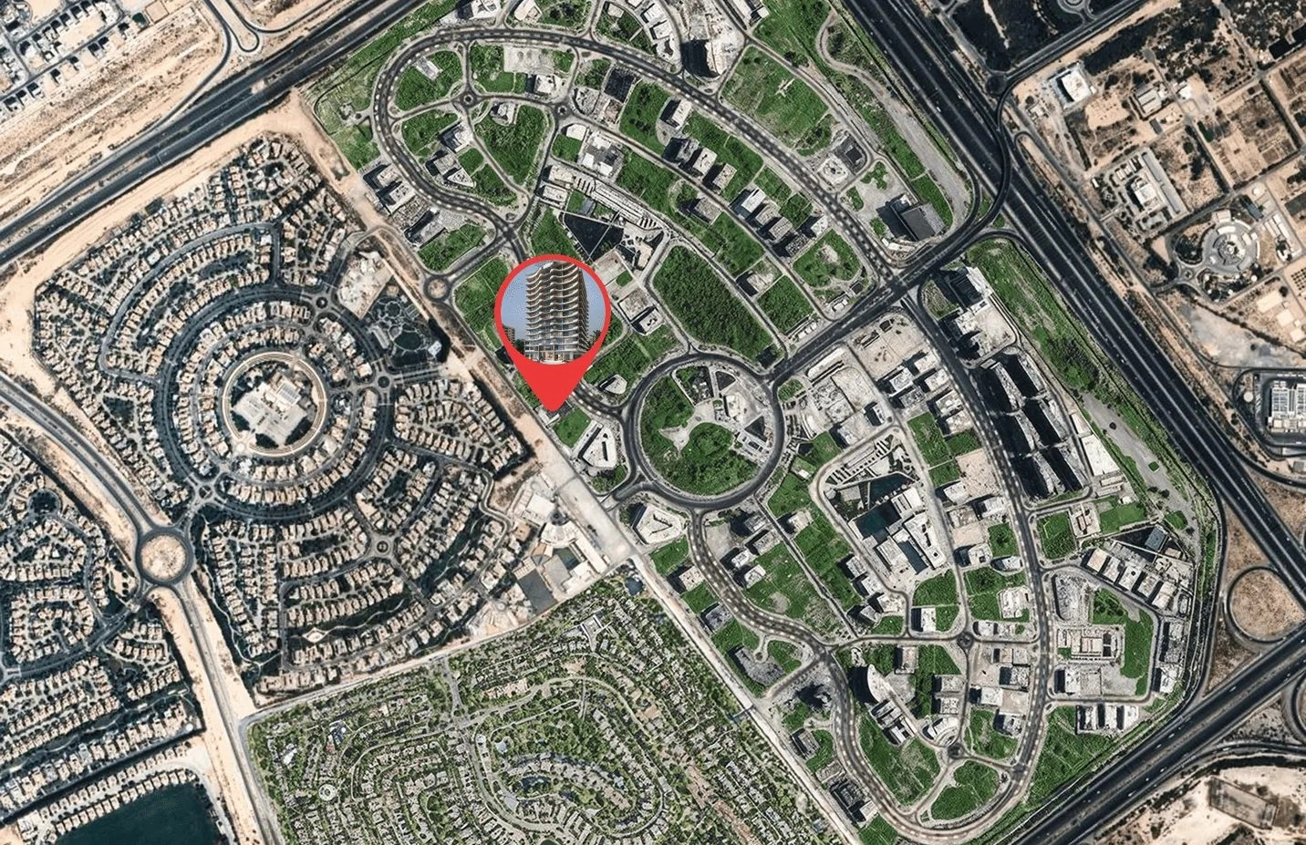 AG Aum Residence — Aerial Location | Profound Properties, Dubai