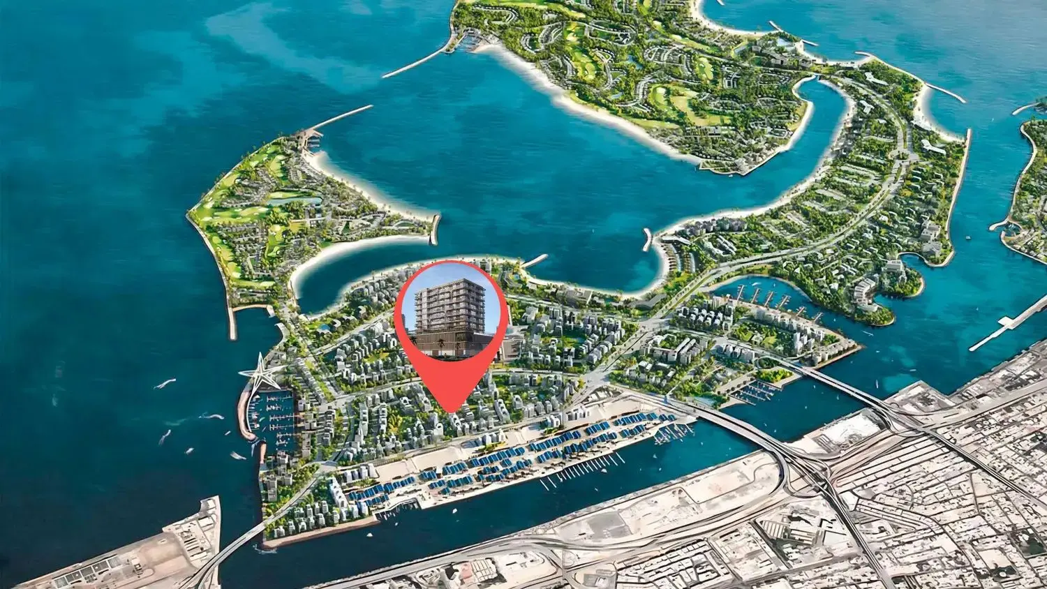 Dubai Islands Location and Drive Times from Liora
