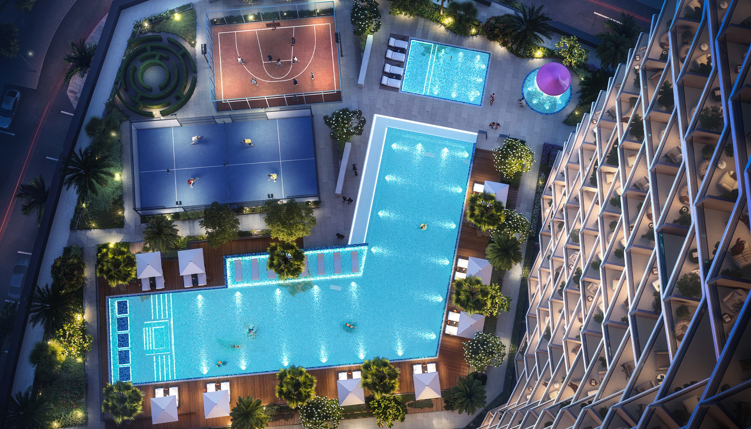 🏊 Shared Spaces for Relaxation and Activity
