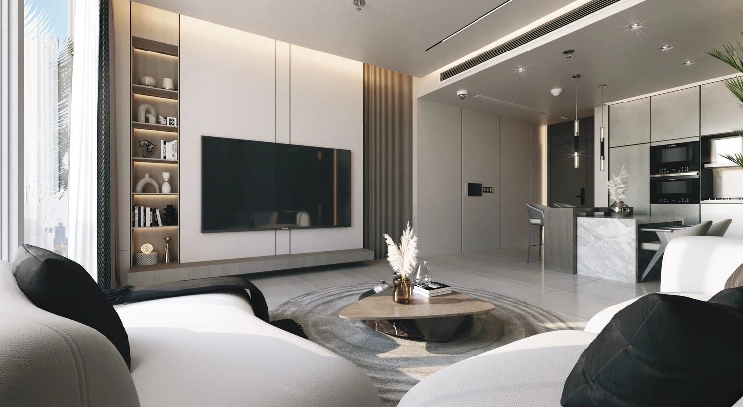 Saray Prime Residence — Bright Living Room | Profound Properties, Dubai