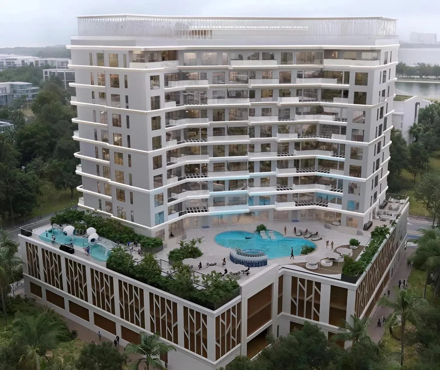 Dreamlife Residences — Pool Deck | Profound Properties, Dubai