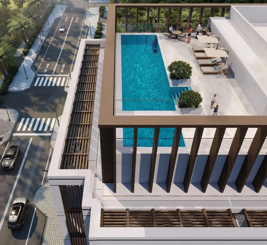 Rabdan Square — Swimming Pools — Outdoor Swimming Pool — amenity | Profound Properties, Dubai