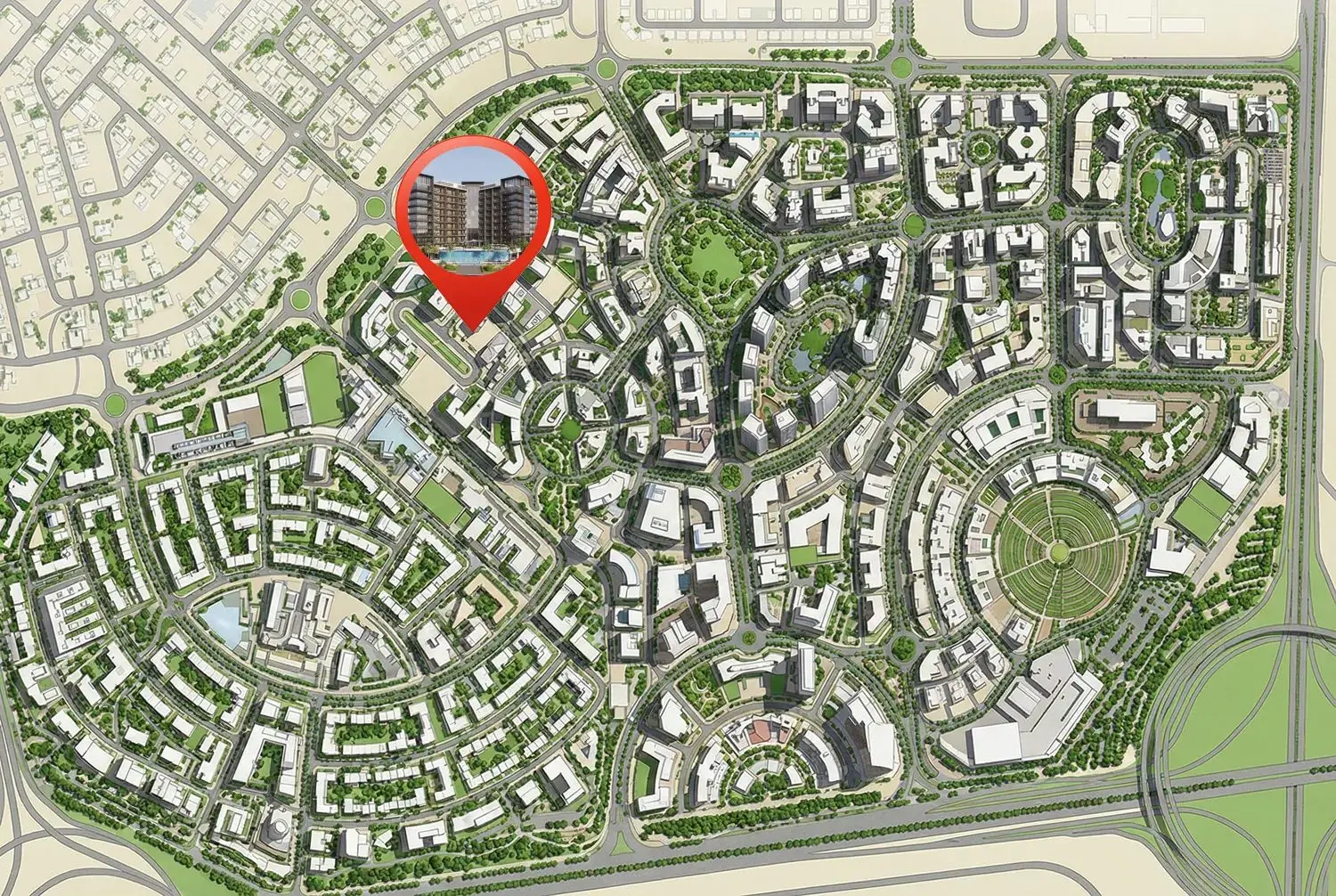 Arjan Location Beside Dubai Miracle Garden
