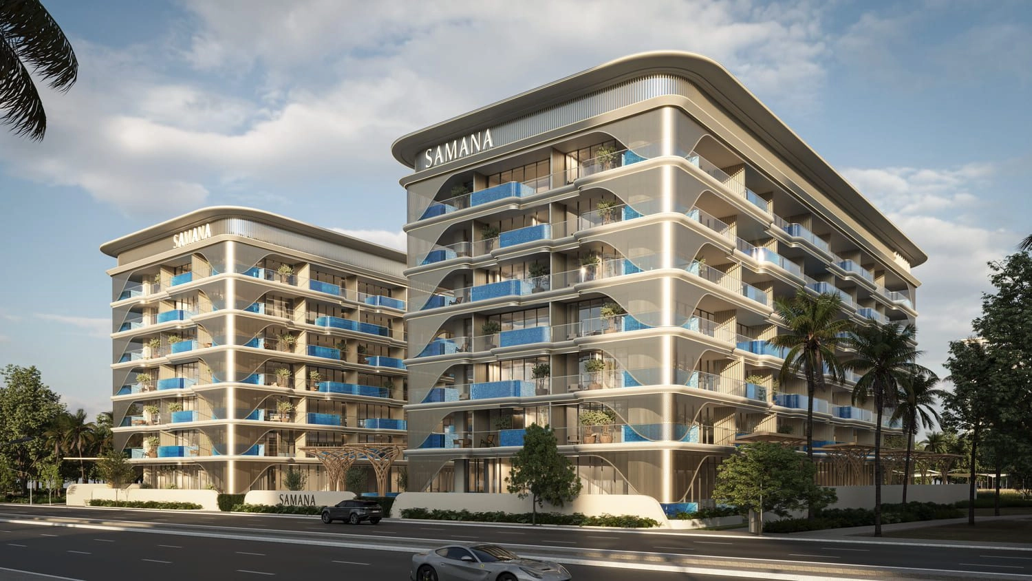 Samana Imperial Garden — Pool Balconies | Profound Properties, Dubai