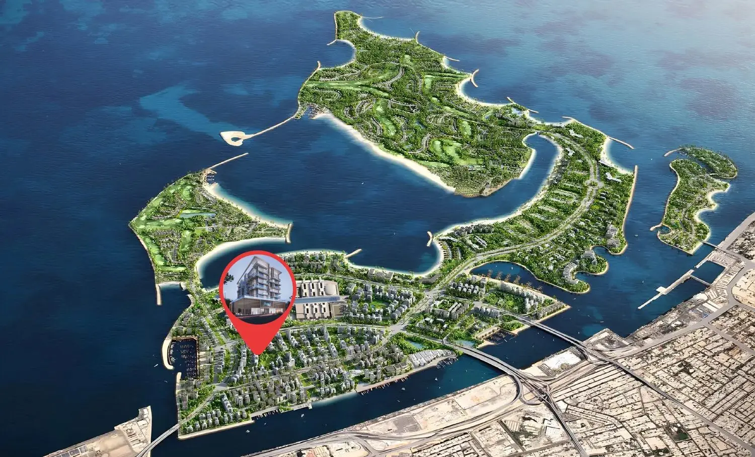 Dubai Islands Location Near Deira and the Airport