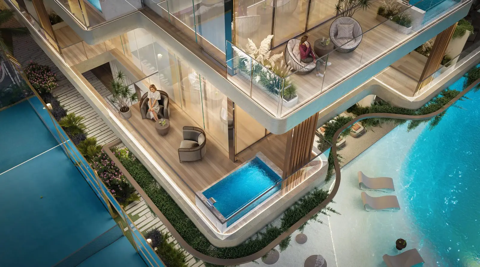 Pools, Padel and Spa Amenities at Allegro Park