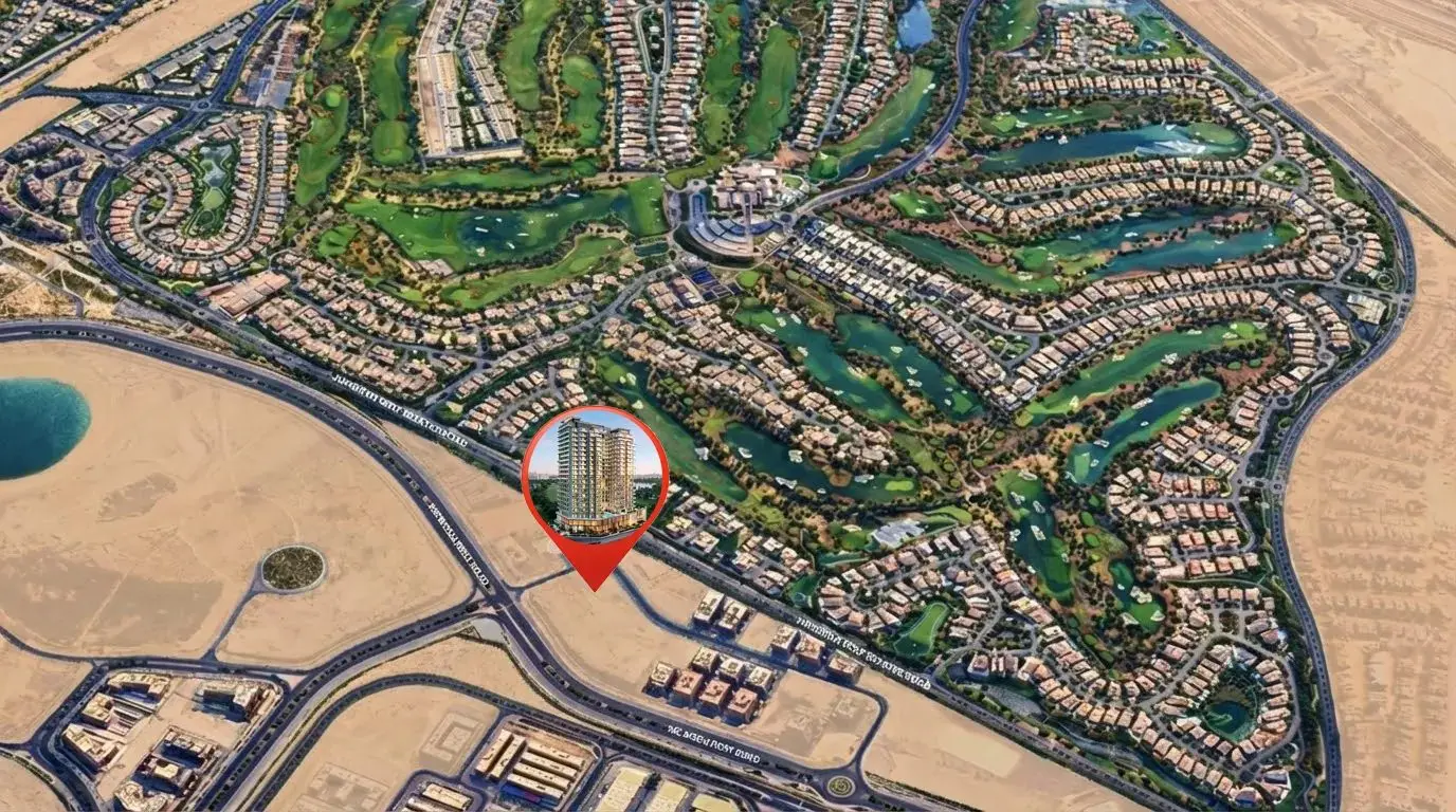 Dubai Production City Location off Al Fay Road