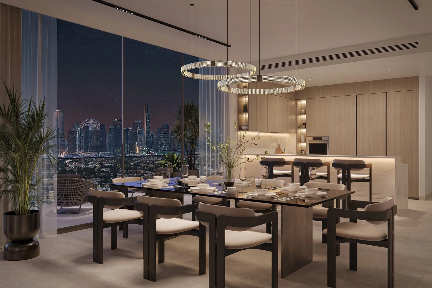 Sol Levante — Night Skyline | Profound Properties, Dubai